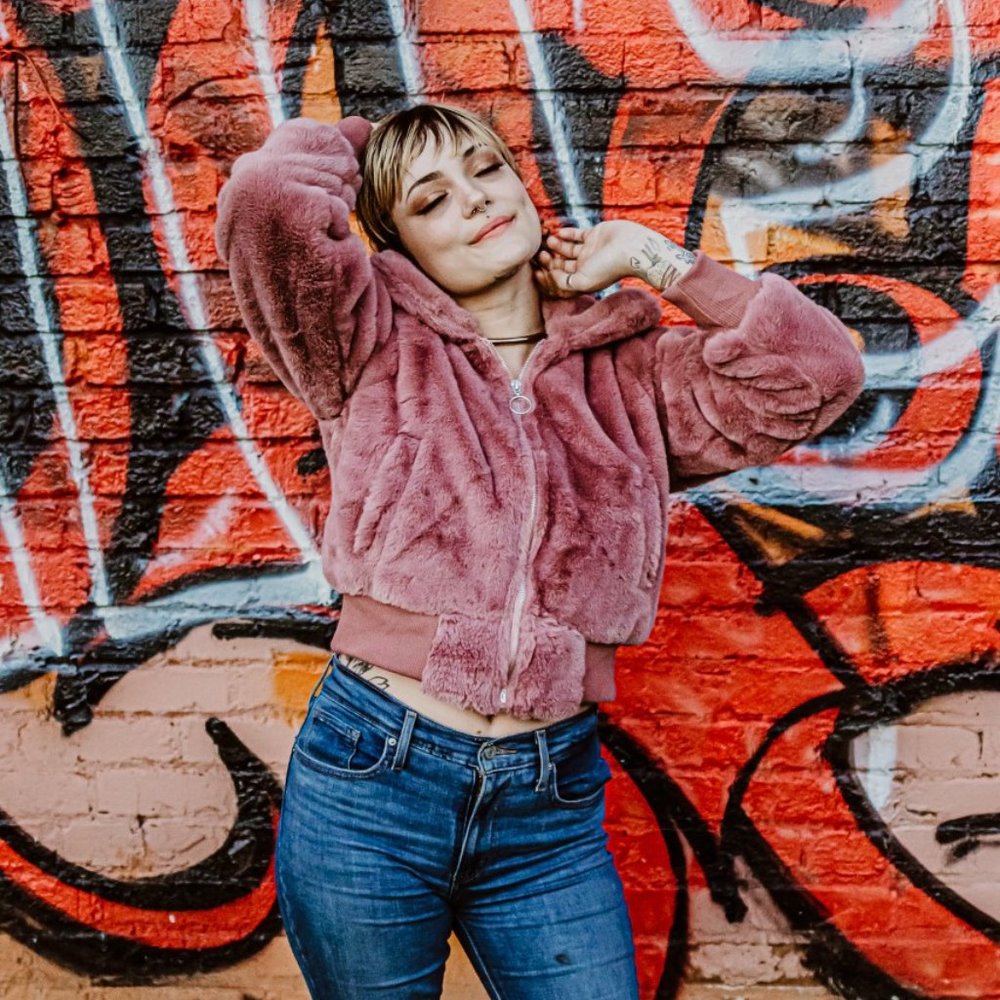 Plush Retro Zip Up Fur Jacket Bomber